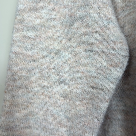 Time and Tru Beige Fuzzy Open Front Cardigan Sweater, Midweight, Size L - Picture 8 of 11